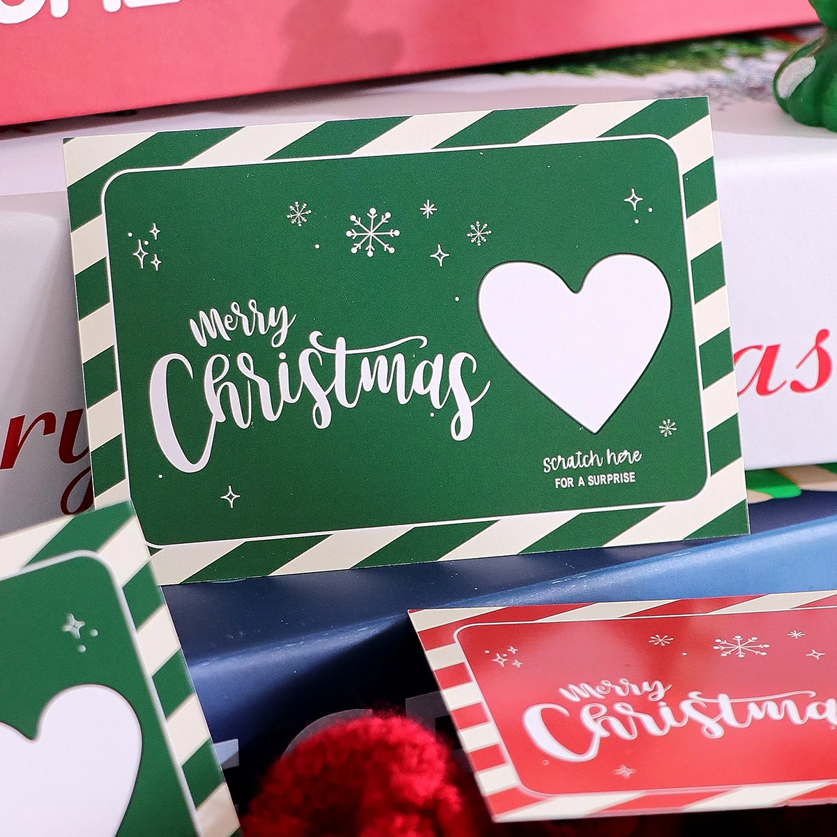 10 Stück/20 Stück Kreative Glückskarten zum Thema Frohe Weihnachten, Niedliche Weihnachts-Grußkarten mit Überraschungselementen – Detail 4