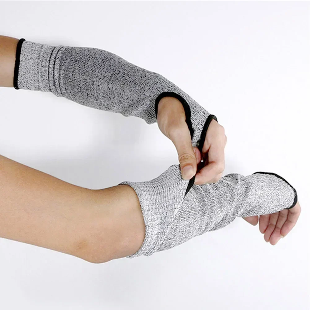 1Pc Level 5 HPPE Safety Working Arm Wrist Cover Outdoor Anti-cutting and Anti-piercing Wrist Cover Woodworking Arm Cover