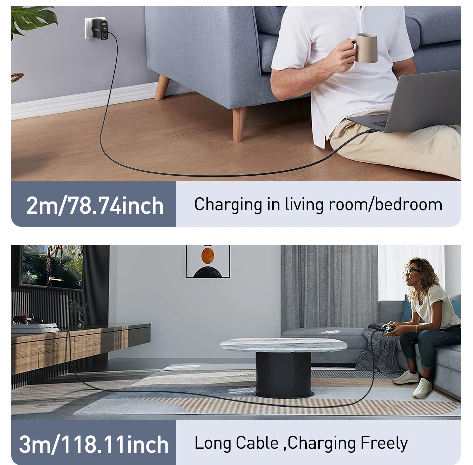 Câble USB-C 100W Rocoren – USB-C vers USB-C PD 20V 5A QC 4.0 Charge Rapide 1 Mètre 16 S42bf11d623804f228ae622c335ee6e71B