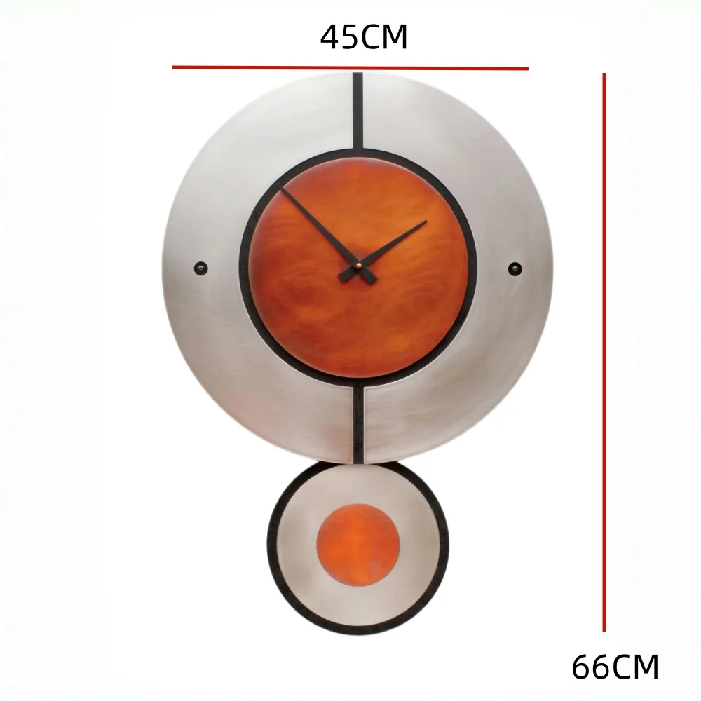 Wall Clock Brief Quartz Clocks Swingable Pendulum Times Creative Silent Loudspeaker Mute Watches Hours