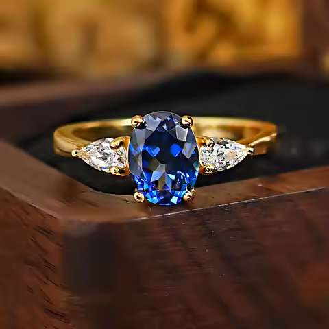 Charm Lab Sapphire Promise Ring 925 Sterling Silver Engagement Wedding Band Rings for Women Bridal Gemstones Finger Jewelry Gift