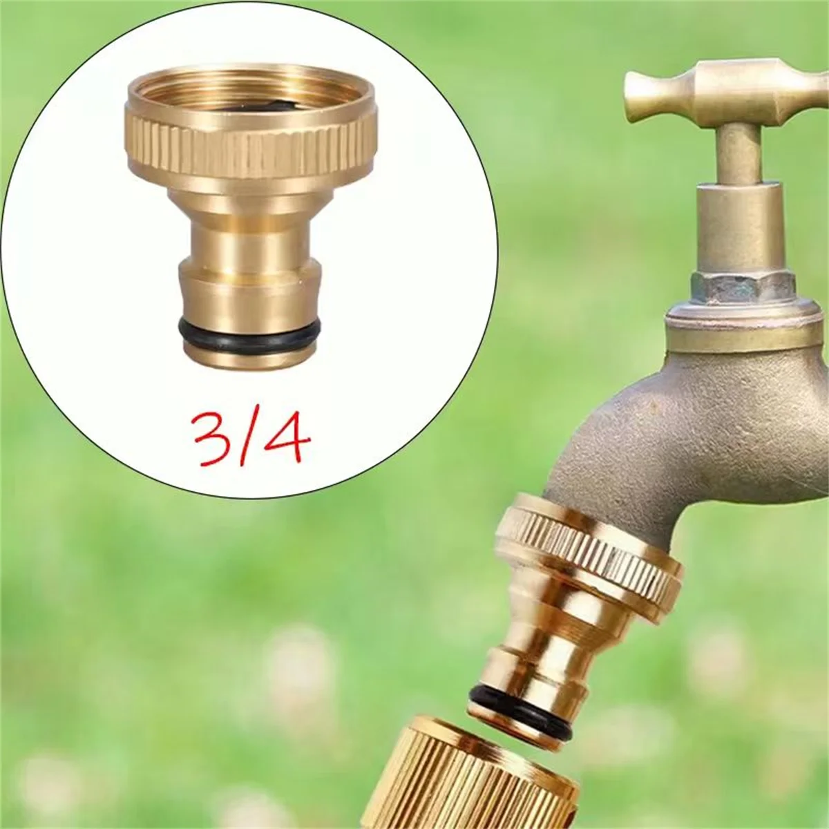 3/4 inch Threaded Garden Water Pipe Fittings, Watering Equipment, High-Pressure Cleaning Machine, Hose Fittings, Brass ﻿ view 6