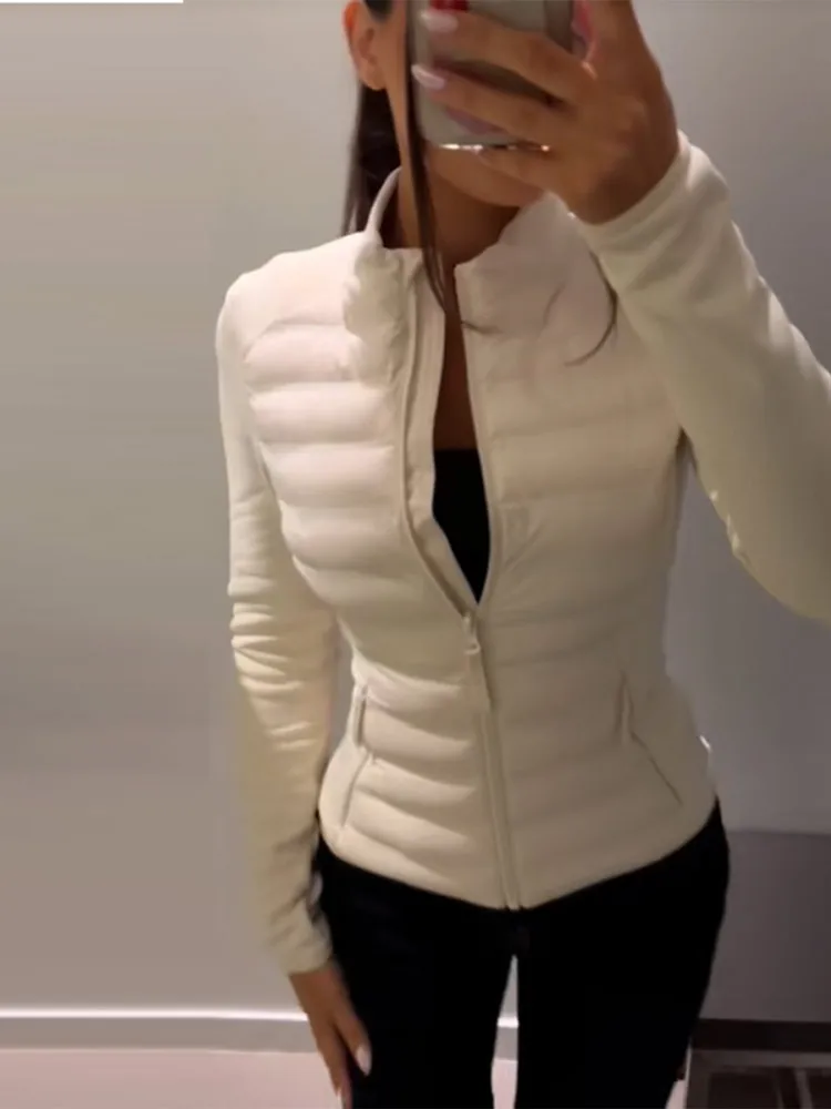Light and Thin Down Cotton Coat for Women 2025 New Thin Design Windproof Warm Autumn Winter Cotton Jacket Outdoor Sports Jacket
