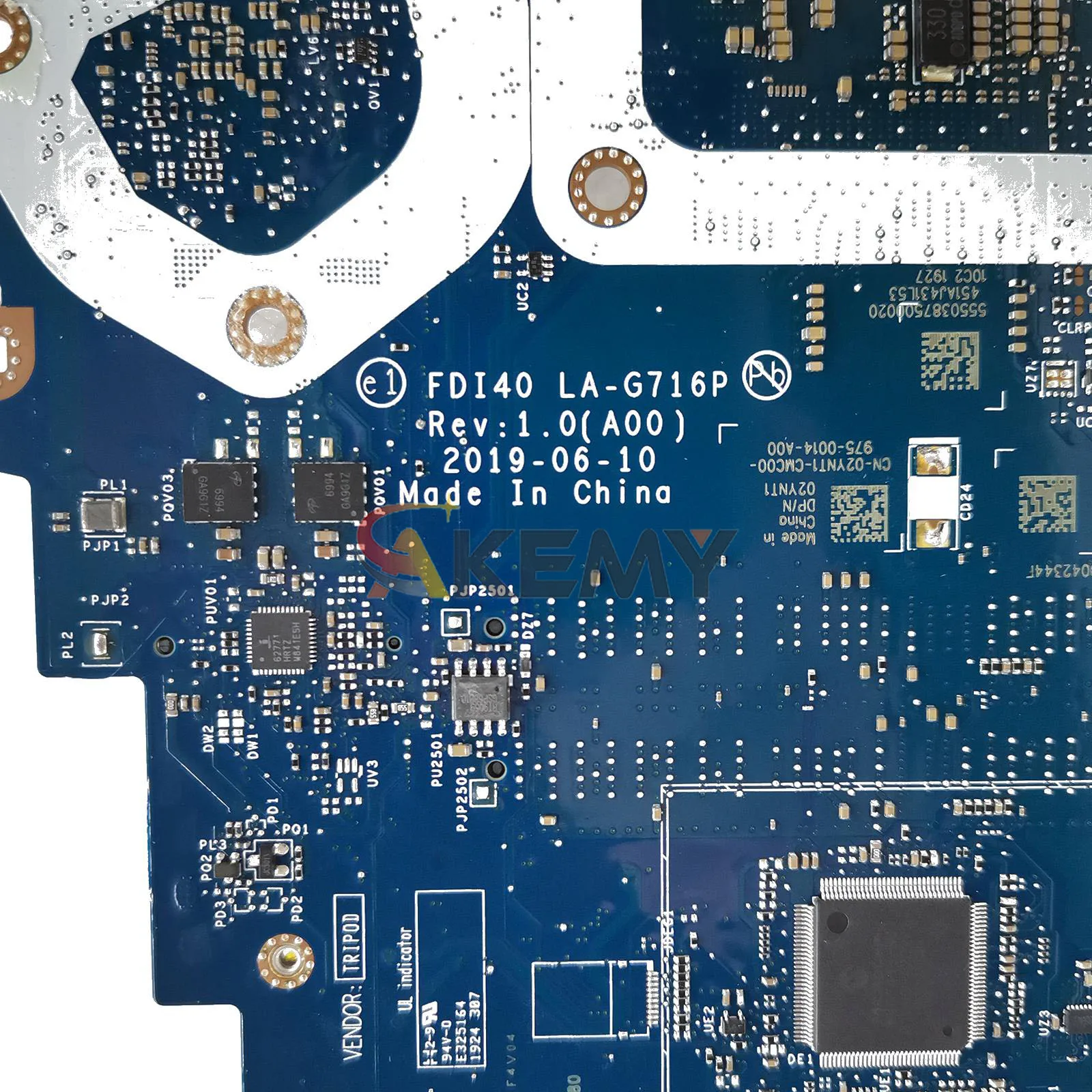 Placa base para portátil Dell Inspiron 3490 3590 5494 LA-G716P con CPU i5 i7 de 10. a generación V2G GPU P43V7 100% completamente probada