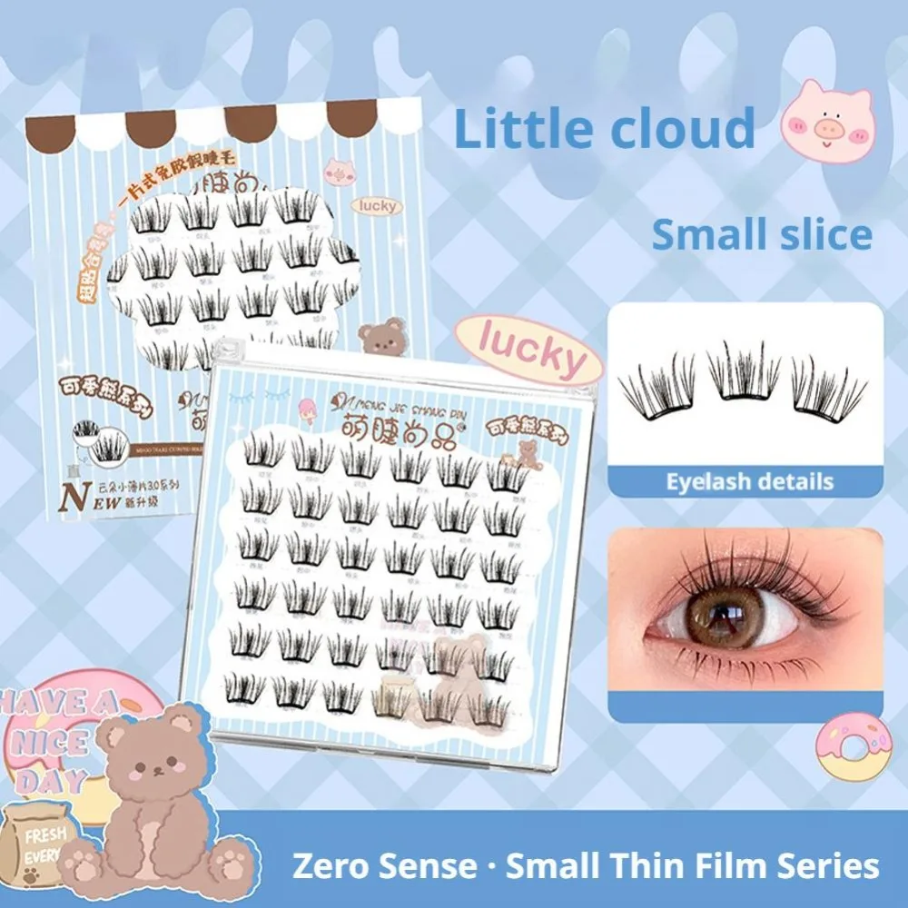 

6-Row False Eyelashes Natural Look Wispy Style DIY Lash Extension Kit 3D Volume Volume Fans Fake Eyelash Makeup Enhancement