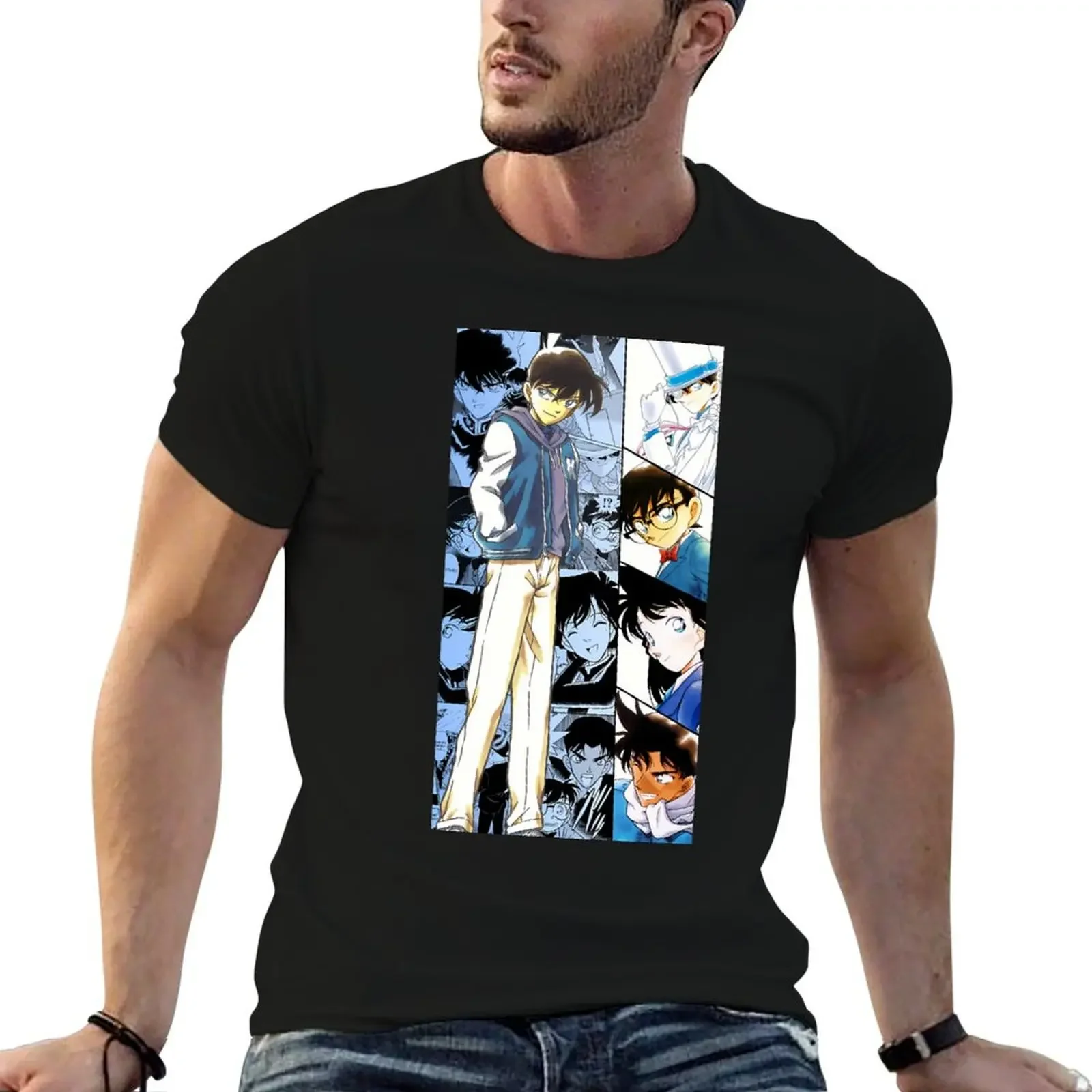 

Detective Conan Edit - Collage of Characters! T-Shirt vintage t shirts graphic t shirts shirts graphic tees Men's cotton t-shirt