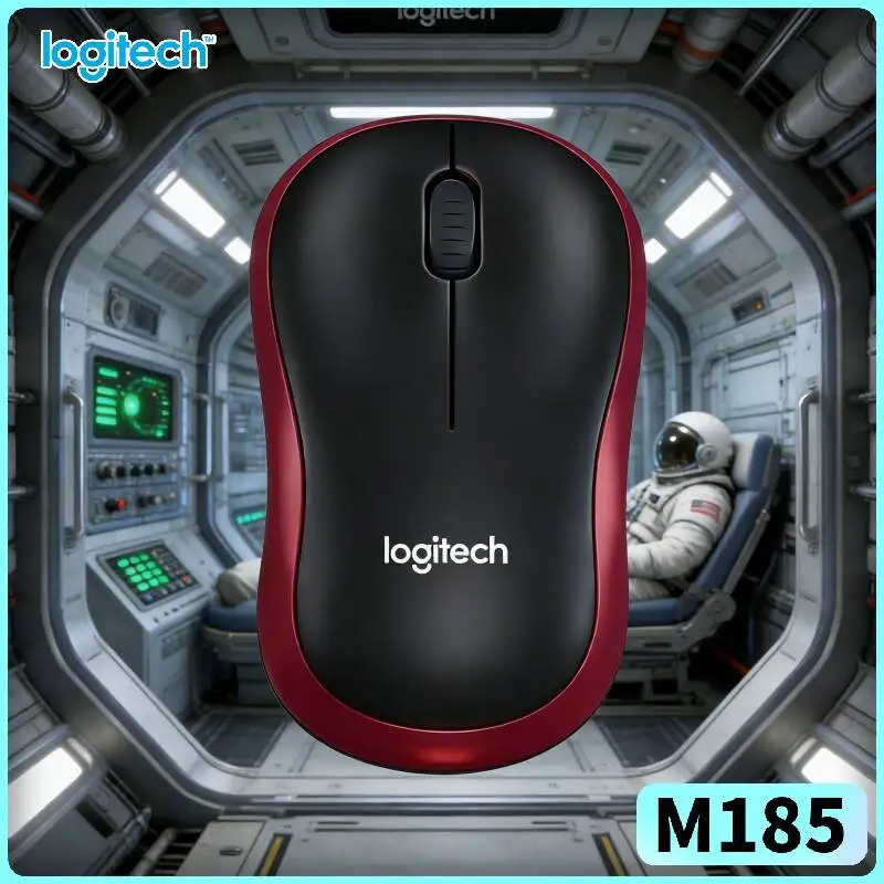 Logitech M185 Mouse-TravelSlim Lightweight Compact 10m Range 3 Buttons Quiet Scroll 12-Month Battery Work Accessory