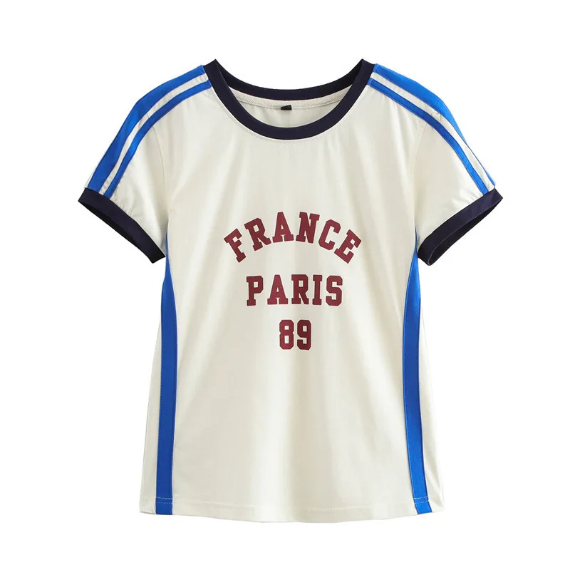 

Withered 2026 New Fashion Style Women's College Style Short Sleeve Round Neck T-shirt Woman Clothes Female Clothing