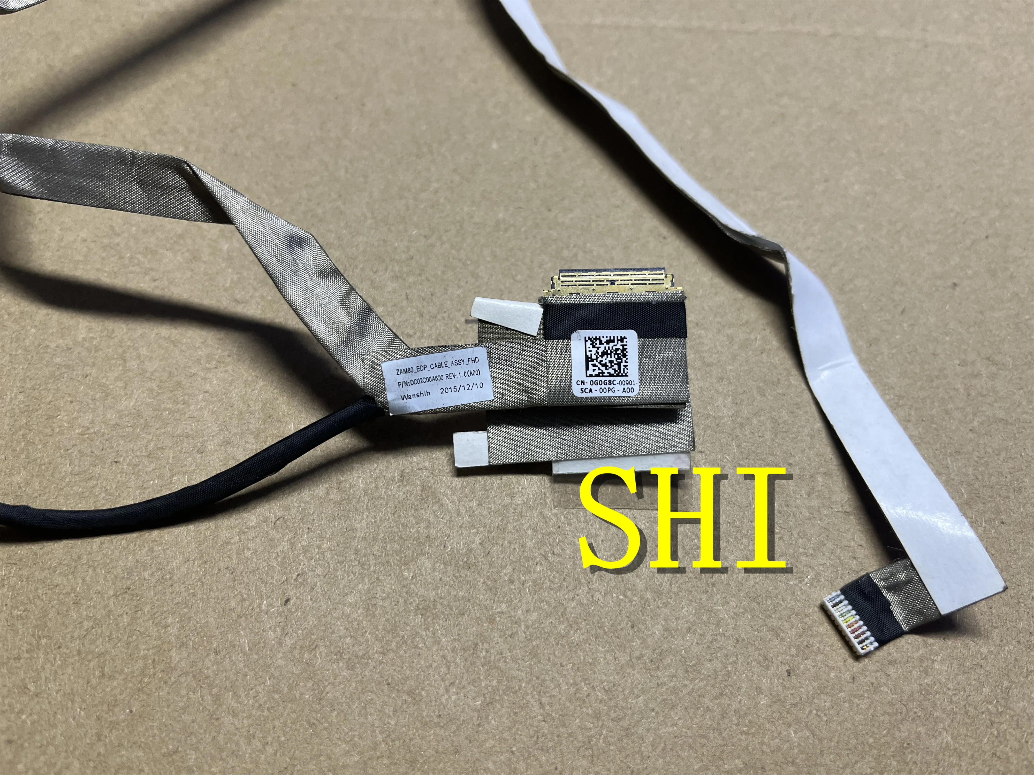 สายเคเบิล LCD ของแท้0G0G8C สำหรับ Dell ZAM80_EDP E5550 G0G8C E5450 DC02C00A600สายหน้าจอ100% การทดสอบโอเค gratis ongkir