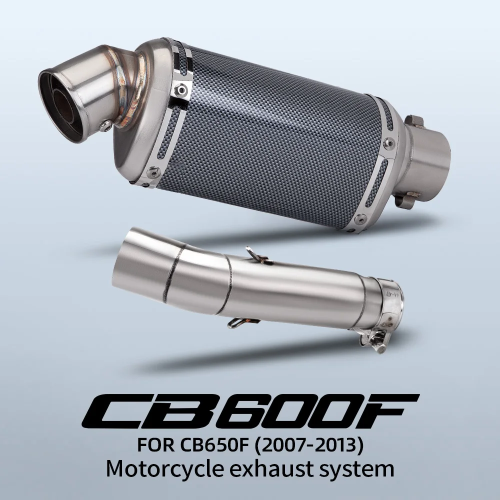 51mm Exhaust Mid Pipe Connecting Tube, Modified Exhaust System For Honda Hornet CB600F 2007-2013