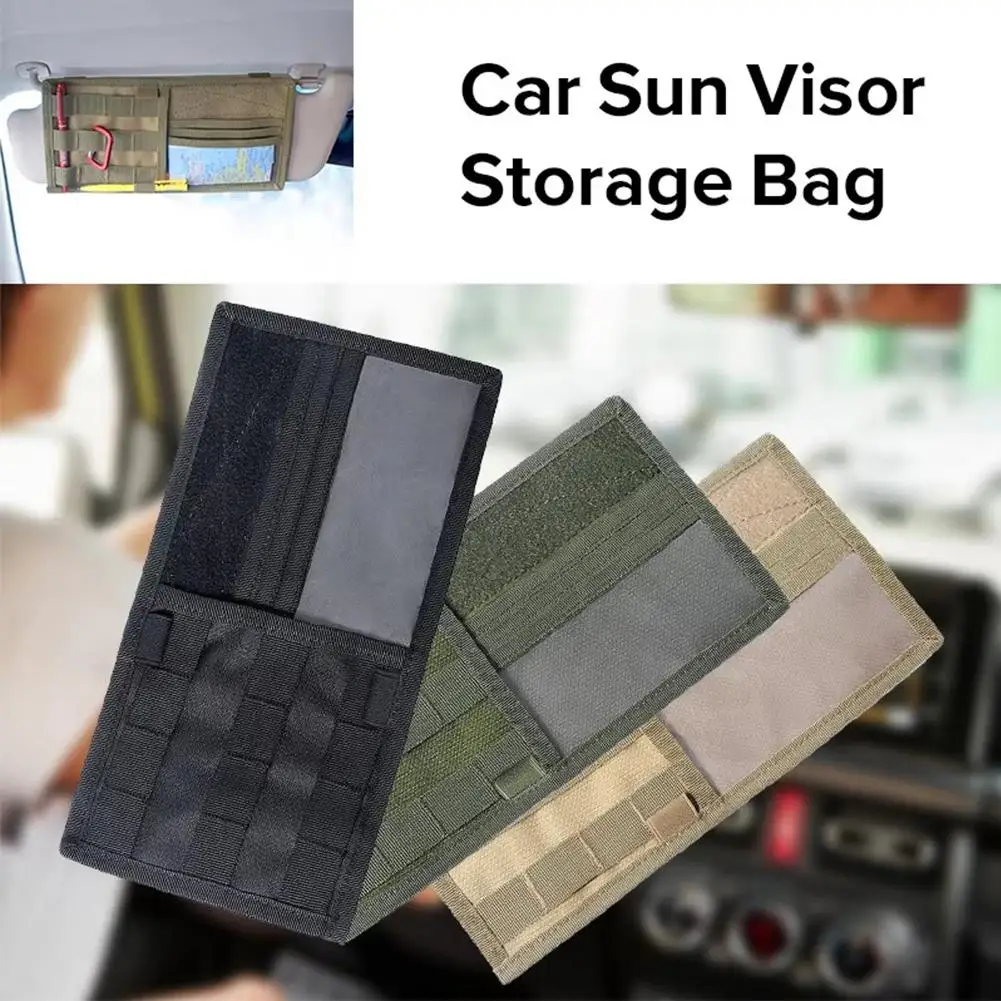 Car Visor Storage Bag Organizer Vehicle Truck Visor Holder Auto Cd Bag Accessories Edc Multi-pocket Panel Pouch Storage J4r4