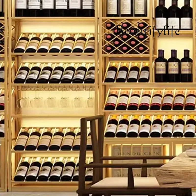 Q تخزين حامل النبيذ الفاخر الحد الأدنى رجل عرض غرفة المعيشة زجاجة حامل زجاجة تخزين الرف Botellero فينو بار الأثاث #6