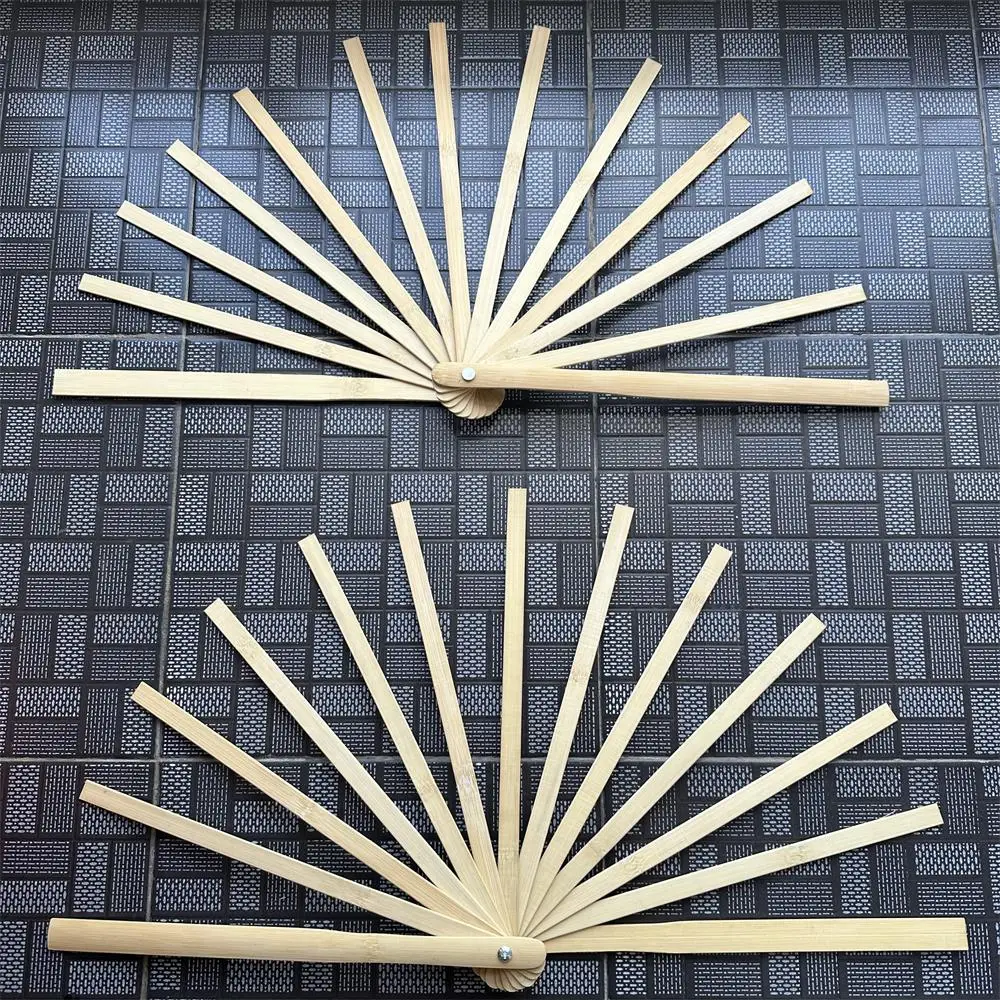 32cm, 13 Bamboo Fan Handles, DIY Handmade Antique Chinese Folding Fan Ribs Bone