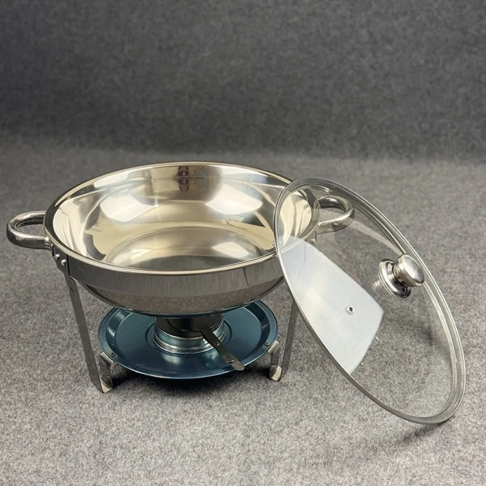 

Luxury 4.5L Warmer Food Chafing Dishes with Lid Stainless Steel Buffet Catering Warmer Hanging Cover Gold Serving Tray Banquet