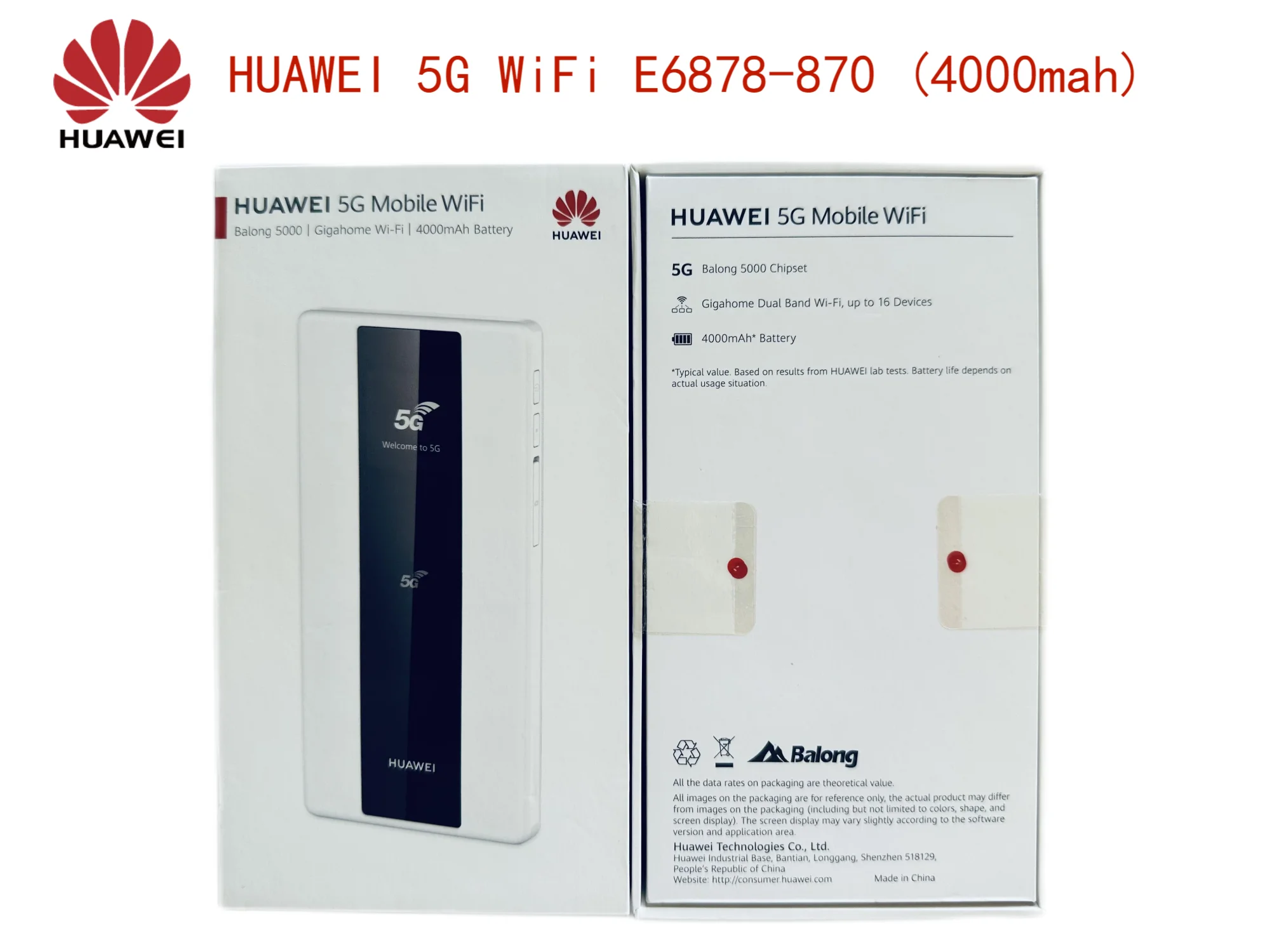 화웨이 5G 모바일 와이파이 프로 E6878-370, 화웨이 5G MIFI 핫스팟 무선 액세스 포인트, 모바일 와이파이 E6878-870 NA 및 NSA 모드