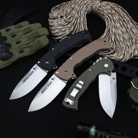 Cold Folding Knife 62RQ AUS-10A Steel Outdoor Camping Pocketknives Tactical Hunting Knives Multipurpose Tanto Ganzo Knife EDC