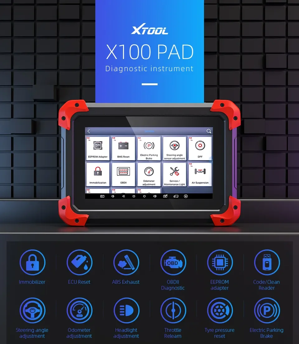 

Программатор ключей X100 PAD, профессиональный сканер OBD t ool