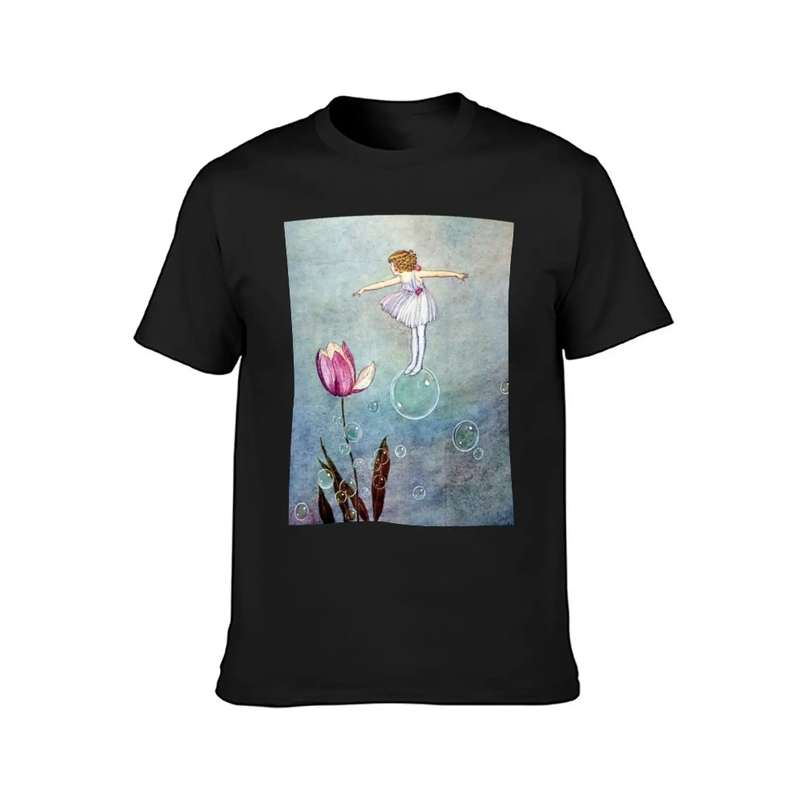 Bubble Fairy with Tulips - Ida Rentoul Outhwaite T-Shirt quick-drying Aesthetic clothing summer tops designer t shirt men