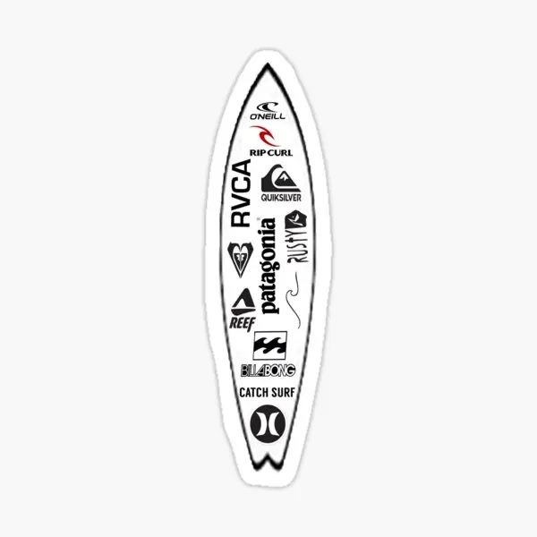 Surf  5PCS Stickers for Wall Cute Stickers Kid Window Living Room Bumper Laptop Decor  Luggage Print Home Art Car Cartoon Room