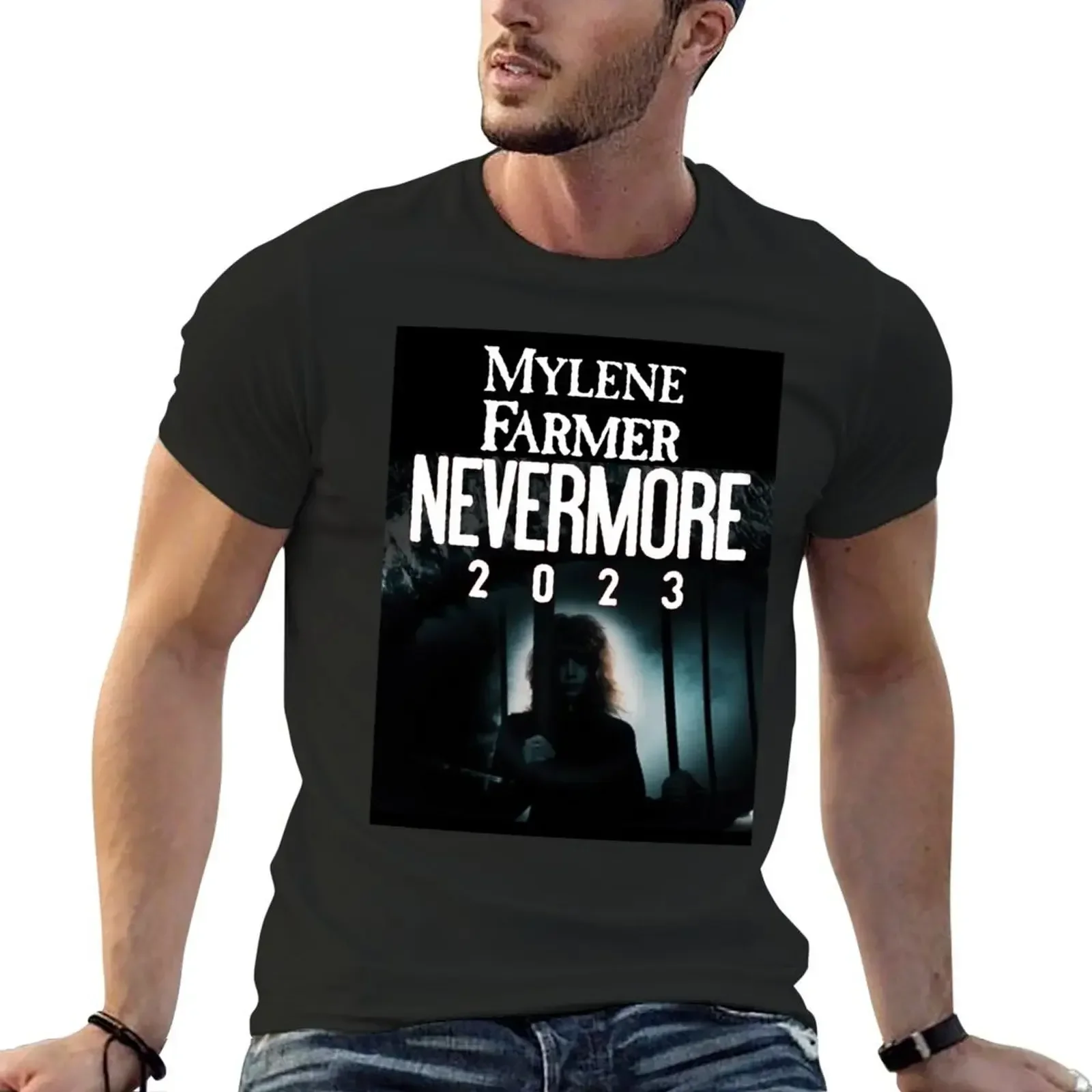 

MYLENE FARMER NEVERMORE 2023 T-Shirt customizeds heavyweights sweat graphic t shirt vintage men clothing