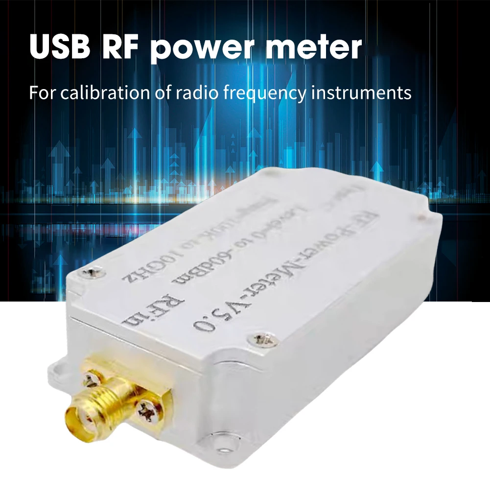 

USB RF Power Meter USB Communication 100K-10GHZ Amplitude Measurement Software Data Export V5 2 Mark Cursors for Ham Radio