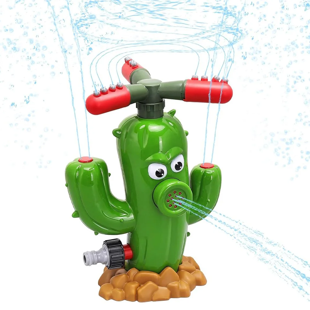 

Water Spray Toy Cactus Sprinkler Outdoor Backyard Garden Water Toys Summer Yard Cartoon Splash Sprinkler Baby Bath Toy for Kids