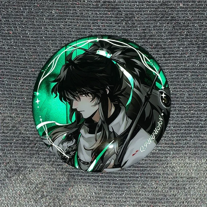 

Wuthering Waves QIUYUAN Double Flash Reflective Badge Genuine Breastpin Tinplate Emblem Pendants Colorful Brooch Ornaments