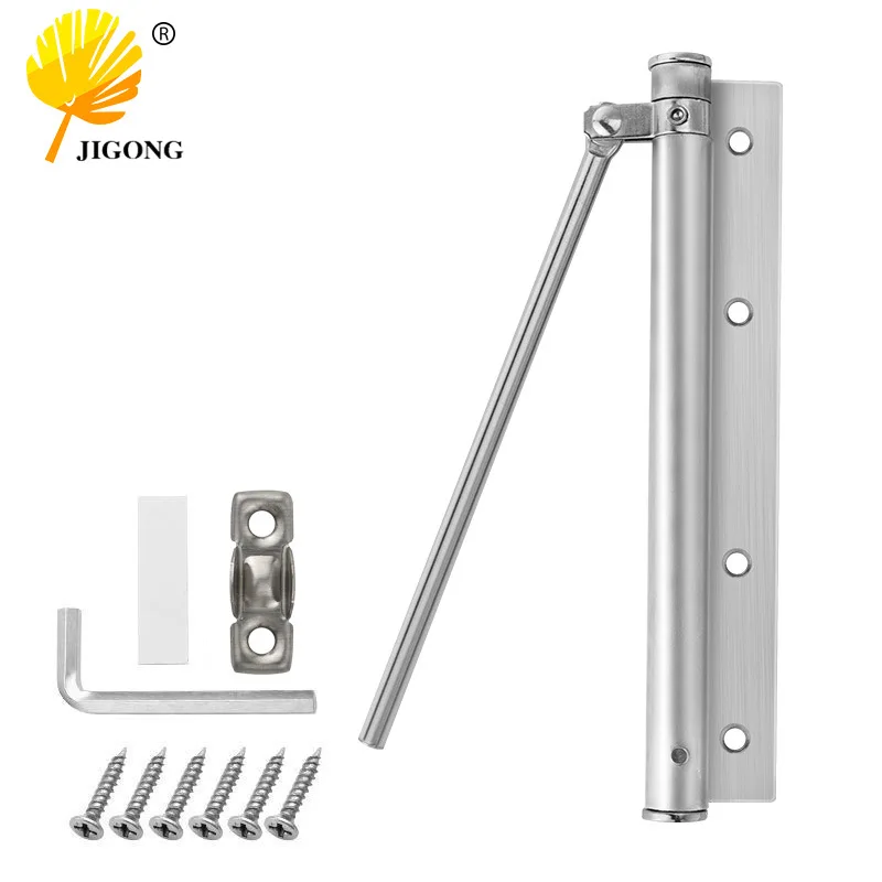 Lightweight simple door closer, household automatic door closer with adjustable light closing speed, no need to change hinges Li