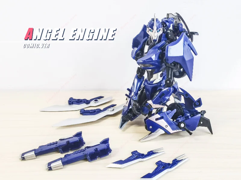 【In Stock】APC-Toys First Edit TFP Blue Arcee Angel Engine Japanese Comic Ver Female Transformer Motorcycle Action Figure view 5