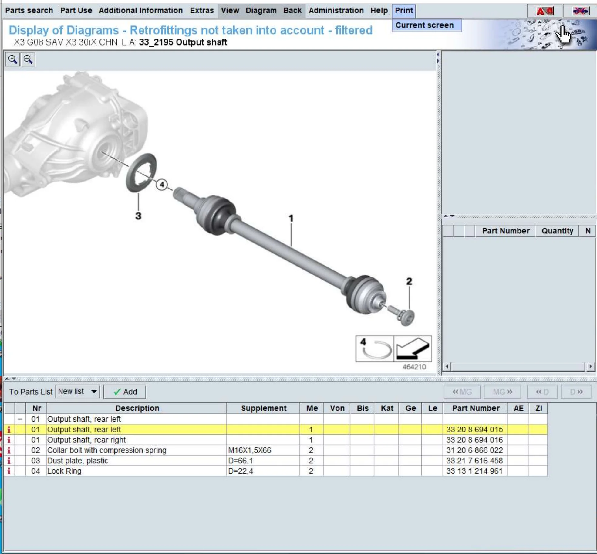 Adatto per BMW X3 G08 LCI 2018-2021 Albero di uscita, posteriore sinistro 33208694015 Semiasse posteriore