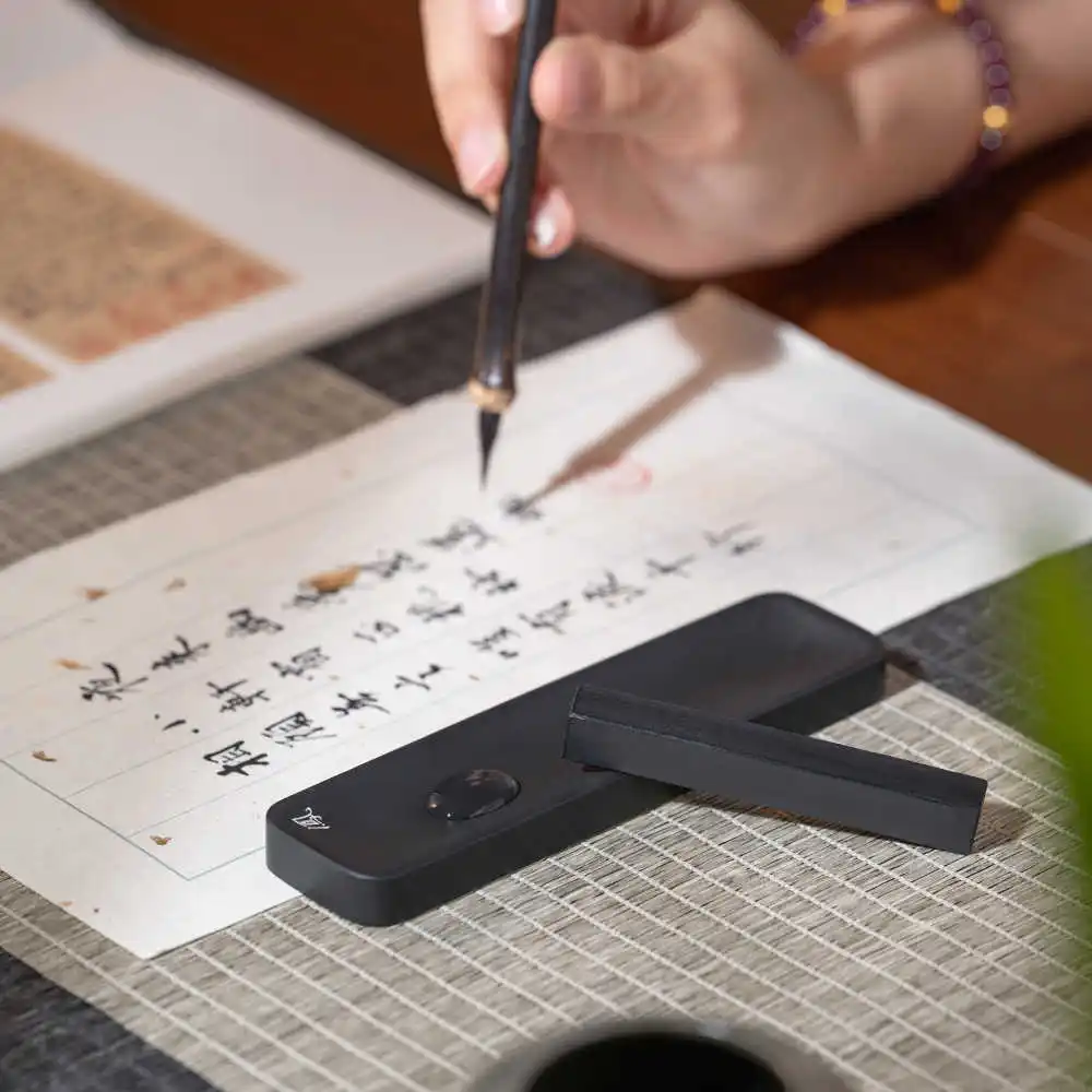 Zhang Xiaofeng Inkstone Set Ink Bar Ornament Brush Gift Box High end Accompanying Small Kai Square Inkstone Box Portable Gift