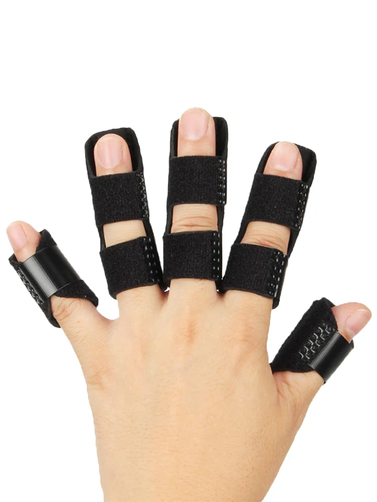 5pcs Health Care Finger Splint Basketball Bandage Training Comfortable Knuckle Adjustable Strap Daily Arthritis Full Coverage