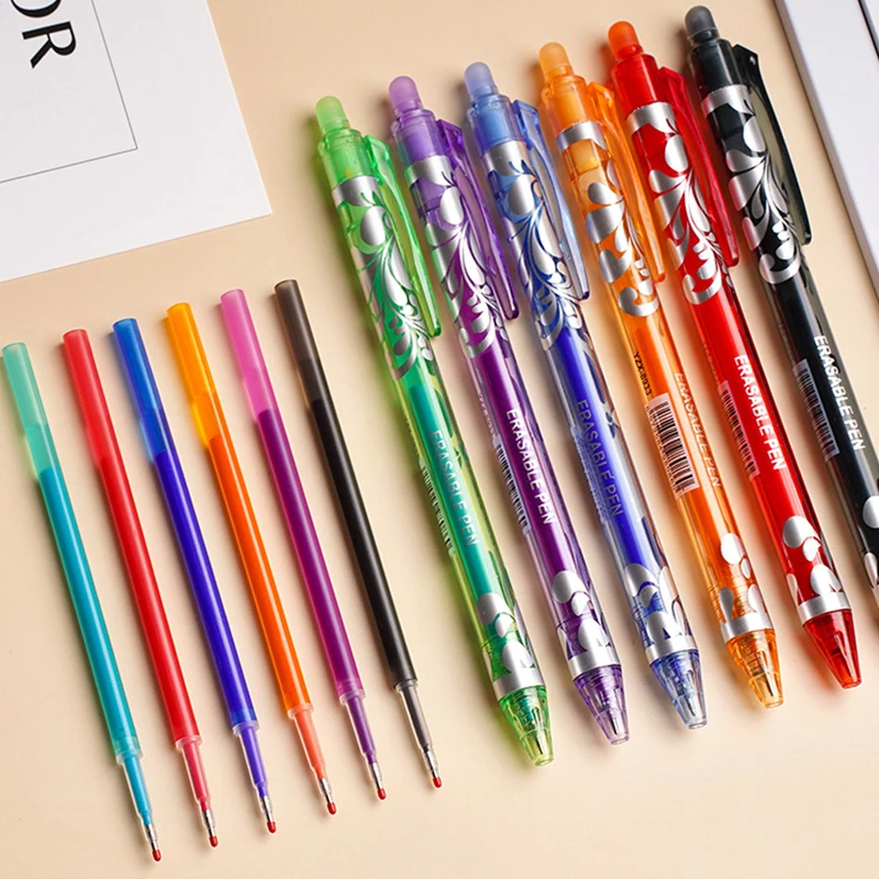 0,5mm Radierbare Gelstifte Set 6 Farben Nachfüllbarer Stift Magische Tinte Radierbarer Stift Abwaschbarer Griff Büro Schreibwaren Schüler Schule Schreibutensilien – Detail 6