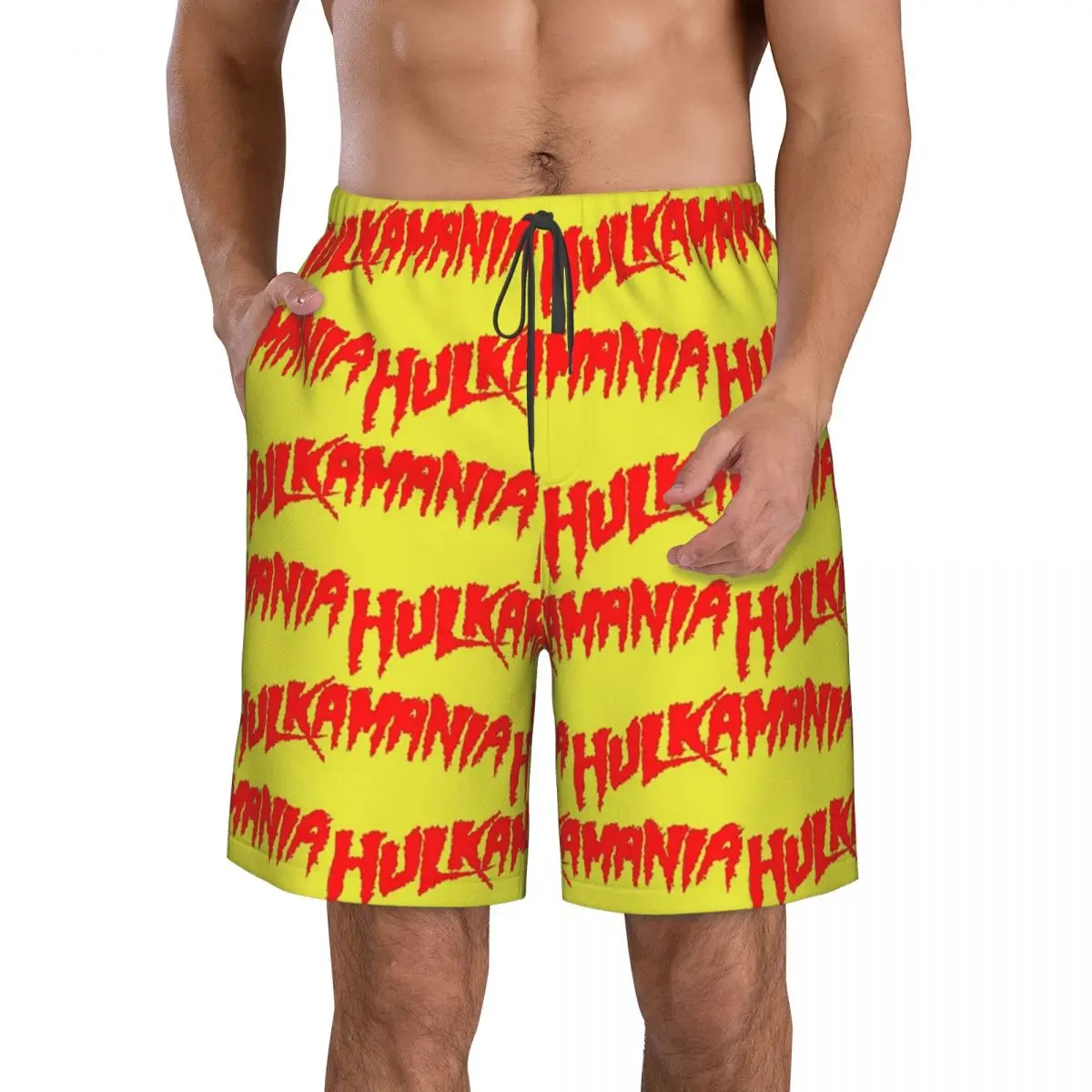 

Hulk Hogan Hulkamania Trunks Beach Board Shorts Casual Quick Dry Swim Summer Men Pants