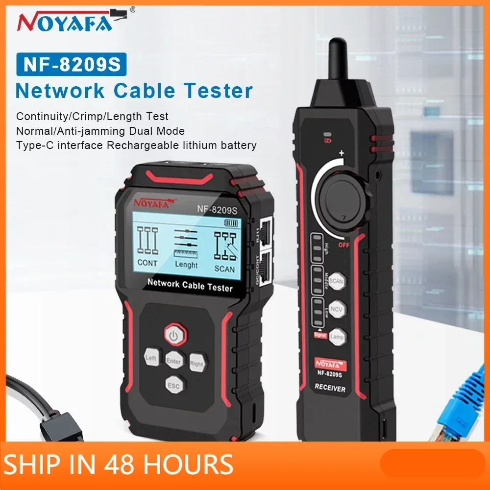 

NOYAFA Cable and Network tester Cable and Network test NF-8209S LCD Network Cable Tester Wire Tracker PoE Cable Tracker