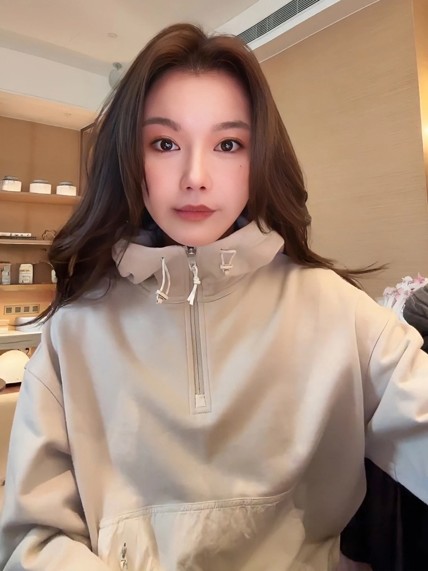 

Женская толстовка Zone Casual с цветными блоками, на молнии, со шнурком, свободного кроя, из хлопка и полиэстера, весна 2026, новинка