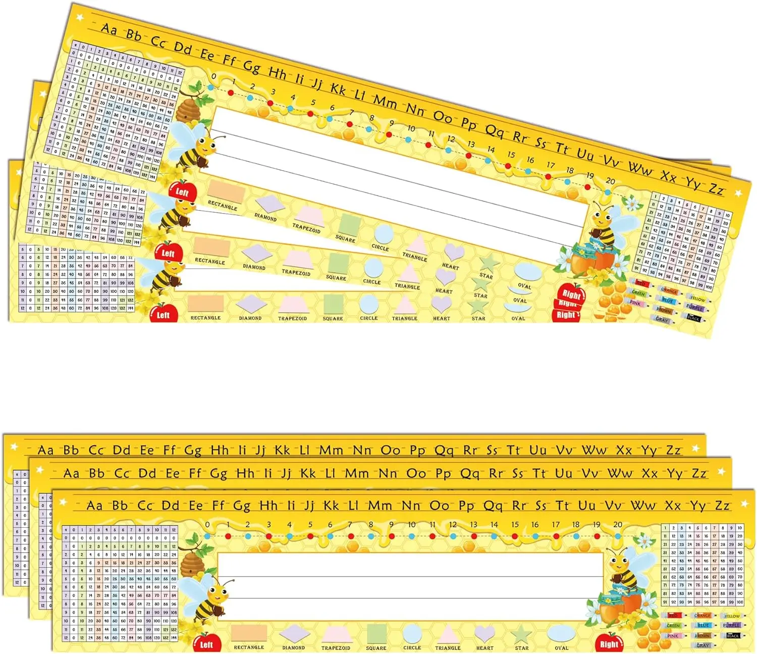 

13X3 дюйма, традиционные рукописные таблички с именами пчелы, студенческие настольные бирки, 30 шт., таблички с именем пчелы, наклейки с цифрами алфавита и формами