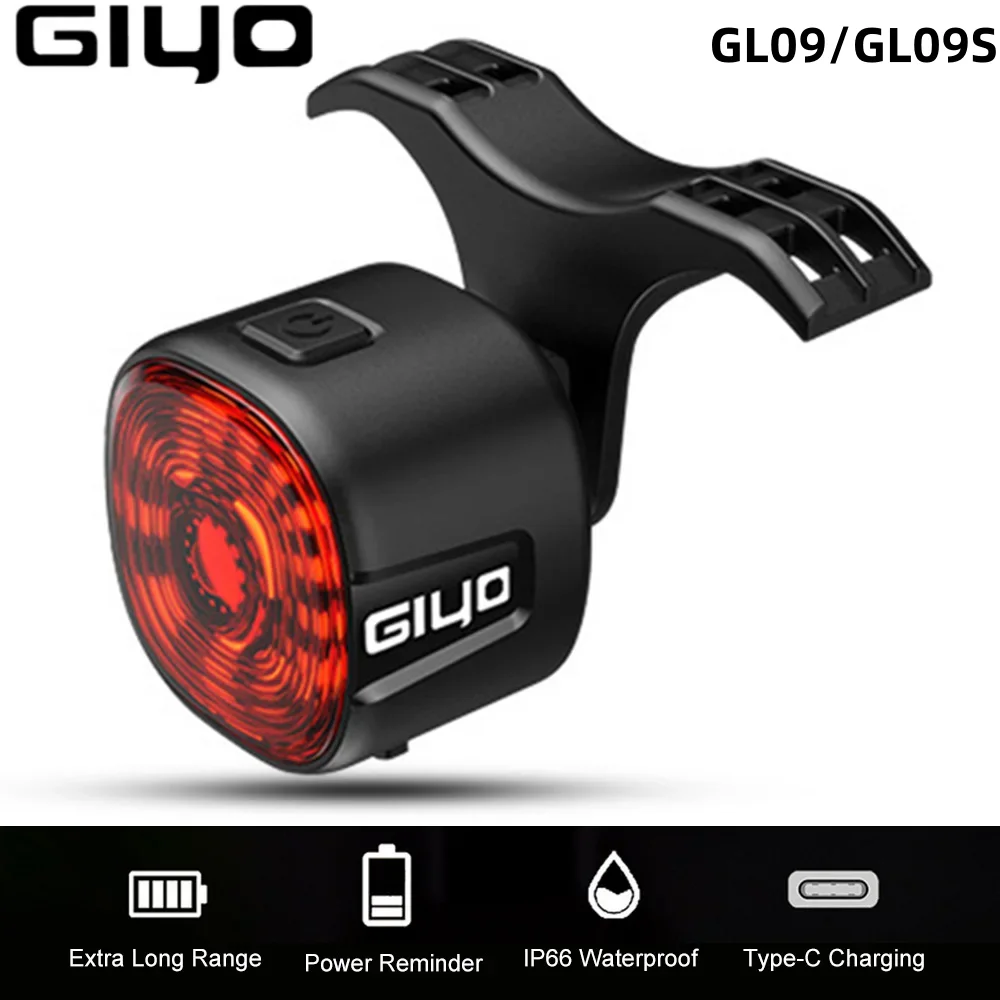 GIYO Cycling Taillights Smart/Normal Light MTB Road Bicycle Ip66 Waterproof Night Safety Tail Lights Lamp Riding Accessories