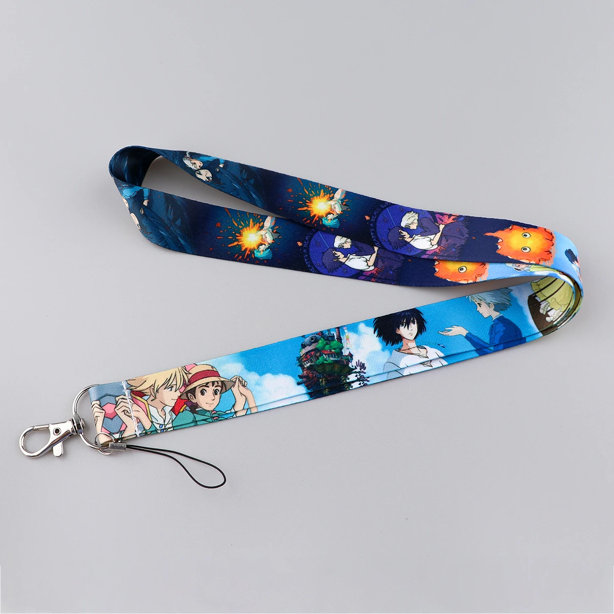 أنيمي فيلم الحبل لطيف القط حامل بطاقة الرقبة حزام لمفتاح بطاقة الهوية أحزمة الهاتف شارة حامل Keyrings تأثيري اكسسوارات الهدايا