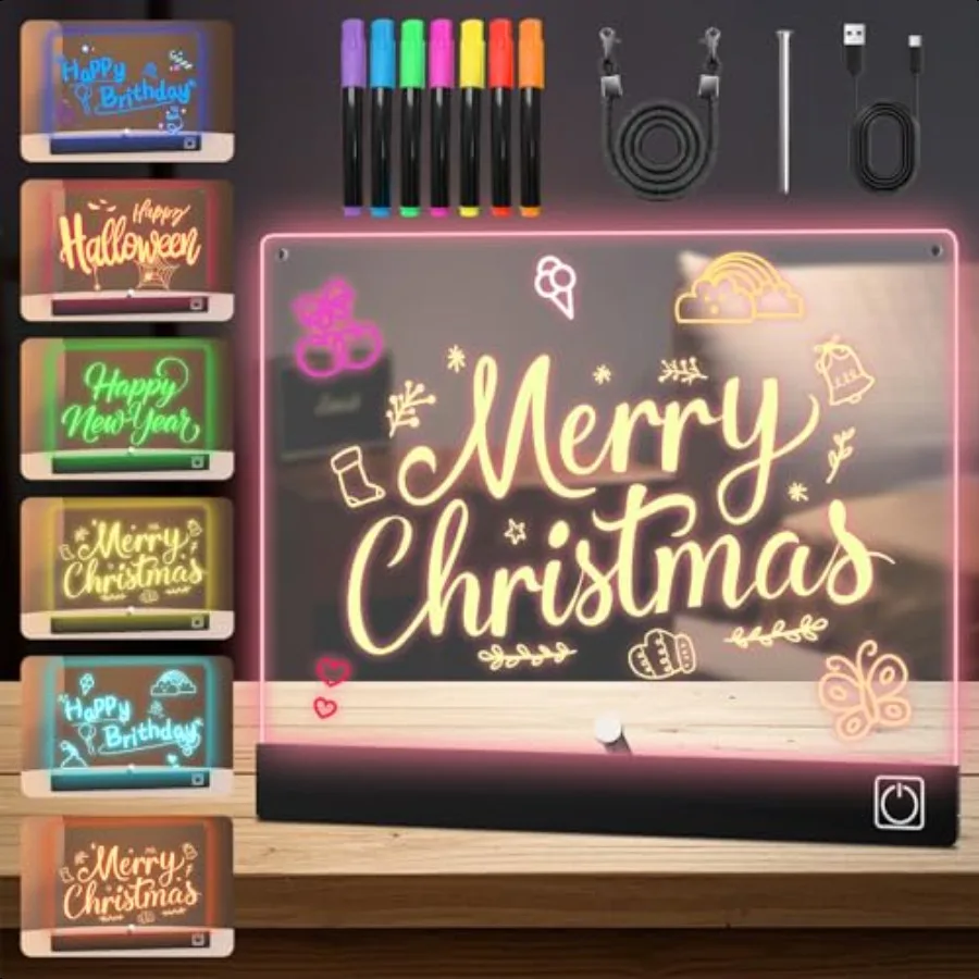 

Светодиодная доска для рисования Lumiboards для 7 цветов, светящаяся доска «сделай сам», игрушки для девочек и мальчиков, подарки на день рождения, Рождество для Grands Chr