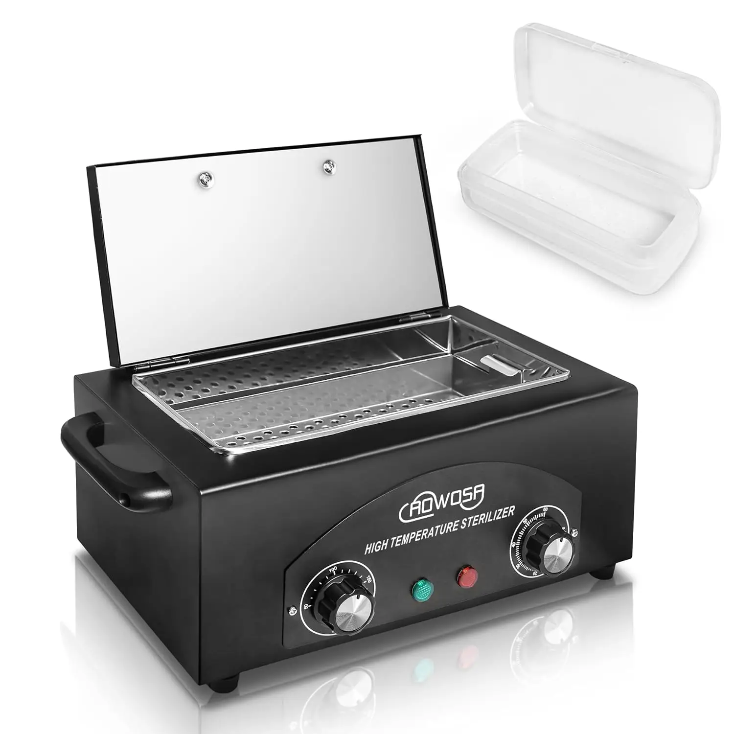 صندوق تعقيم حراري جاف سعة 2 لتر مع مؤقت وتحكم في درجة الحرارة للأظافر وأدوات الحلاقة