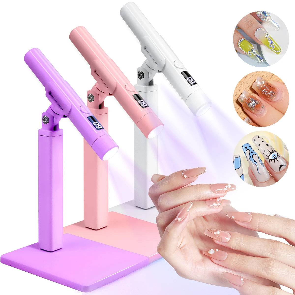 Lampe à ongles UV LED Mini lampe à ongles UV pour manucure Portable sèche-ongles lampe sur pied professionnel Ultraviolet Mini lampe de séchage des ongles