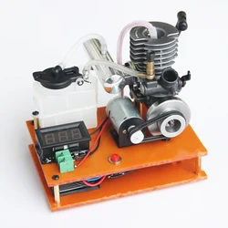 Methanol Engine To Gasoline DIY Micro Gasoline Engine Hand-start DC Generator Fuel Model Toy