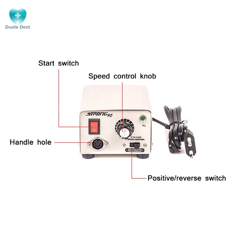 35000 rpm micromotor Strong 108E brush strong 90 with  E-type handpiece