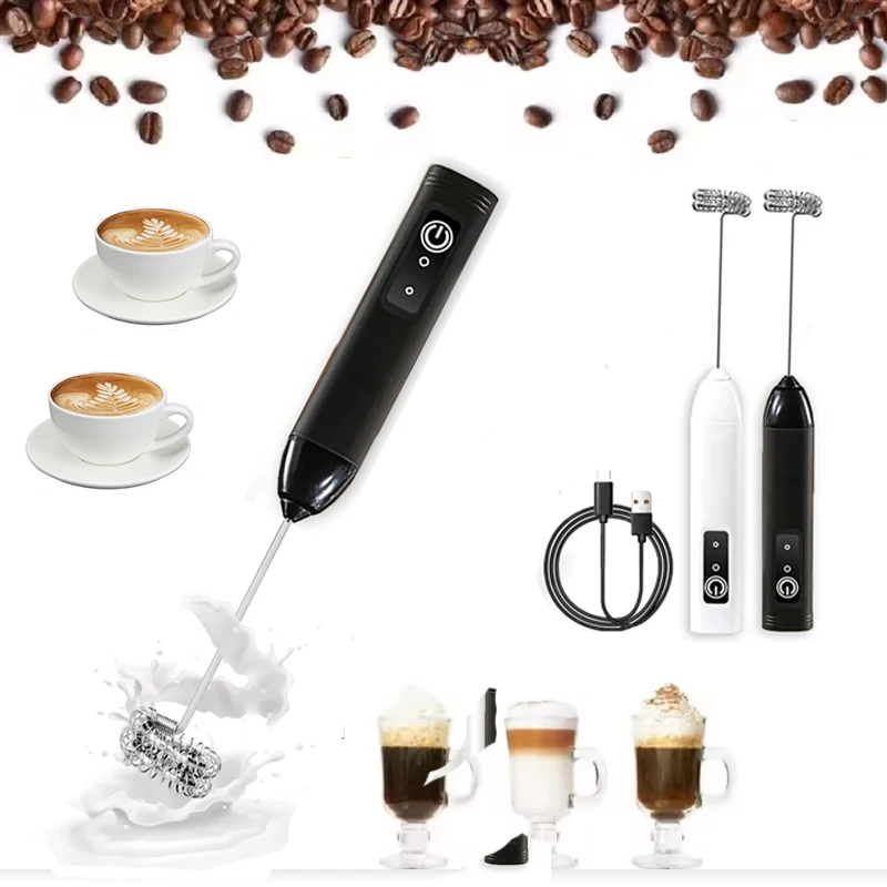 

Gbbma Powerful Milk Frother Handheld Electric Foam Maker Coffee Whisk Drink Mixer For Cappuccino Frappe KC0471