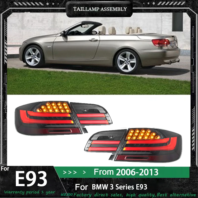 Pair LED Tail Lights For BMW 3 Series E93 Convertible 2006 2007 2008-2013 Rear Brake + Reverse+ Turn Signal Lamp Car Styling
