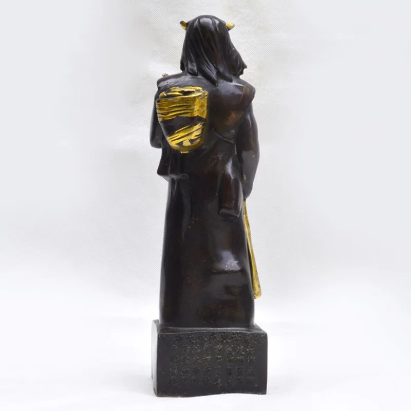office home decoration desktop craft ornament, pure copper statue of the Chinese ancestors Shennong and Yan Di
