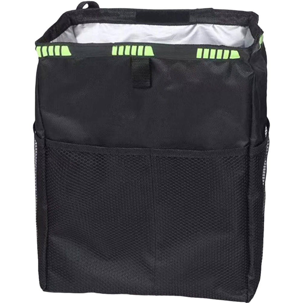 

Oxford Cloth Car Seat Storage Bag Black Waterproof Trash Can Hanging Organizer for Garbage Umbrella Snack Durable Foldable Easy