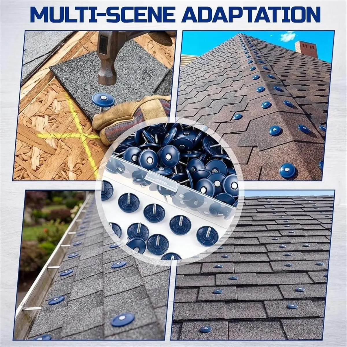 300 Pack Plastic Cap Nails, 1 Inch Round Roofing Nails,for House Wrap, Felt Film, Insulation Board, Waterproof Membrane