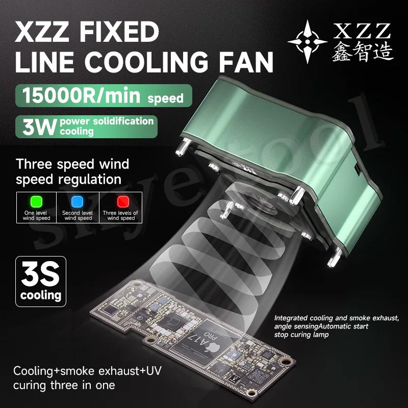 XZZ Quick Heating Dissipation + UV Curing 2 in 1/Fixed Line Cooling Fan/ Mobile PCB repair tools/UV Lamp